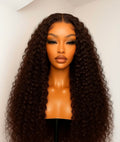 13x6 Deep Wave Choco Lace Front Wigs - 200% Density HD Frontal Wigs -, Pre-Plucked
