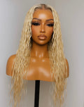 13x6 Wet Wave Rich Blonde Lace Front Wigs - 180% Density HD Frontal Wigs -, Pre-Plucked