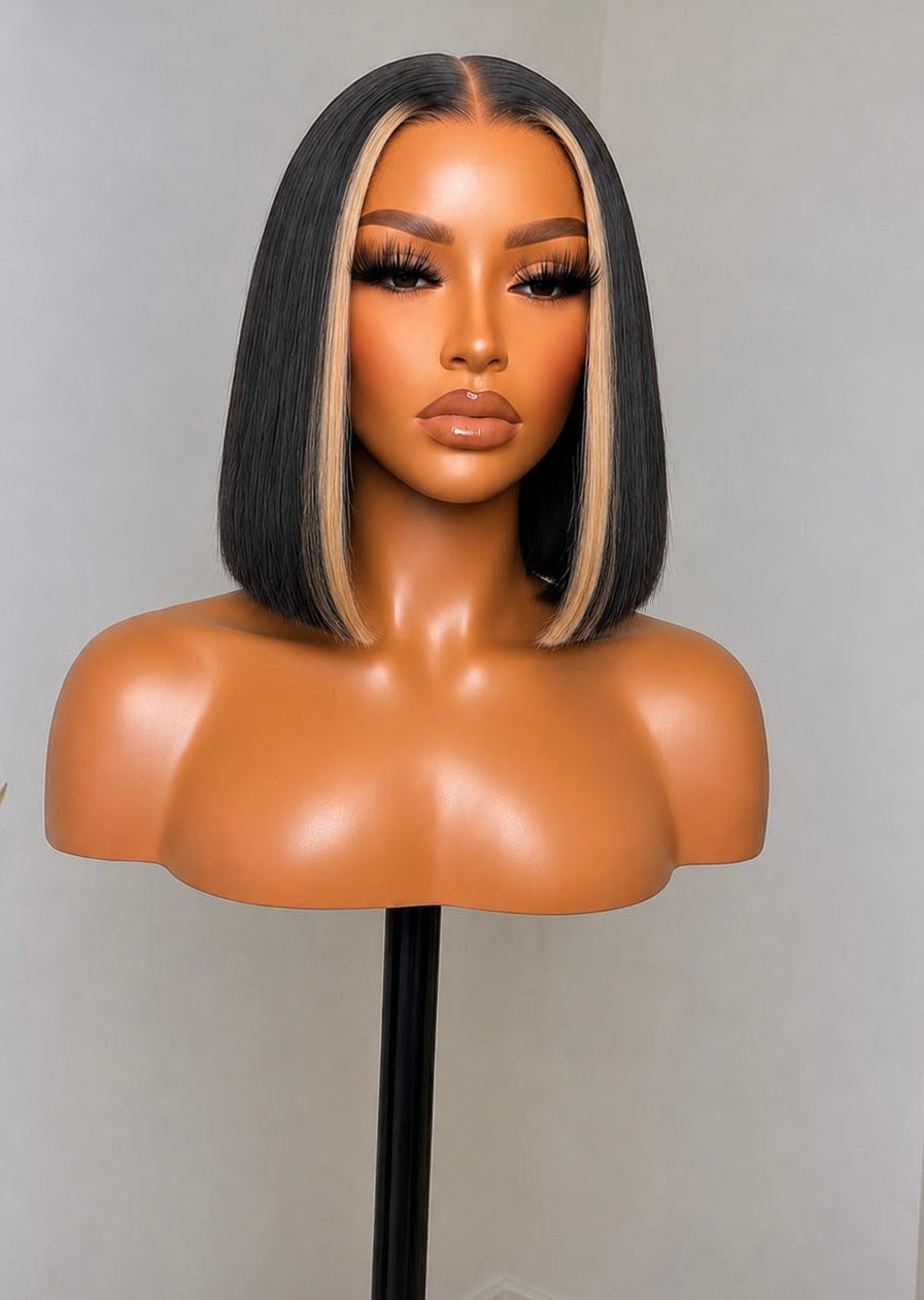 13x6 Straight Bob Midnight Barbie Lace Front Wigs - 180% Density HD Frontal Wigs -, Pre-Plucked