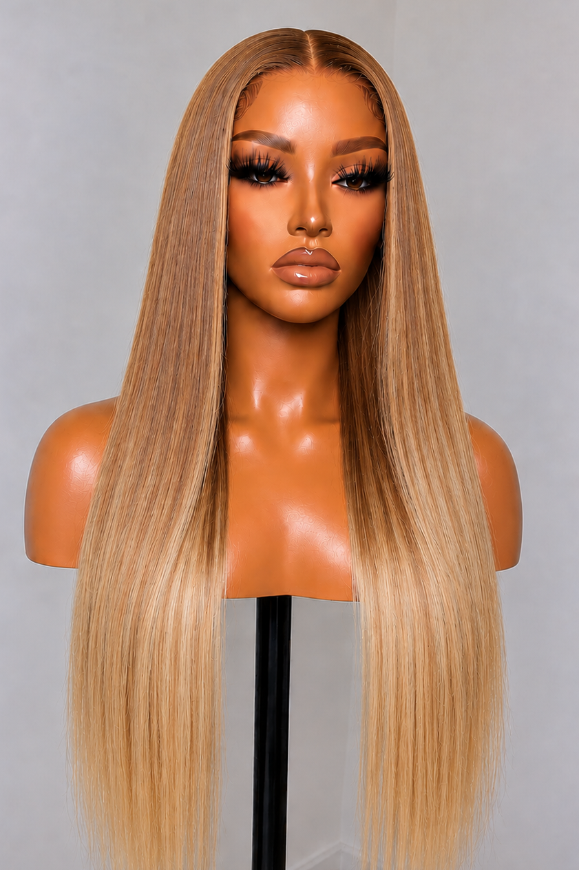 13x6 Straight Golden Dream Lace Front Wigs - 180% Density HD Frontal Wigs -, Pre-Plucked