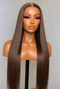 13x6 Straight Mocha Lace Front Wigs - 180% Density HD Frontal Wigs -, Pre-Plucked