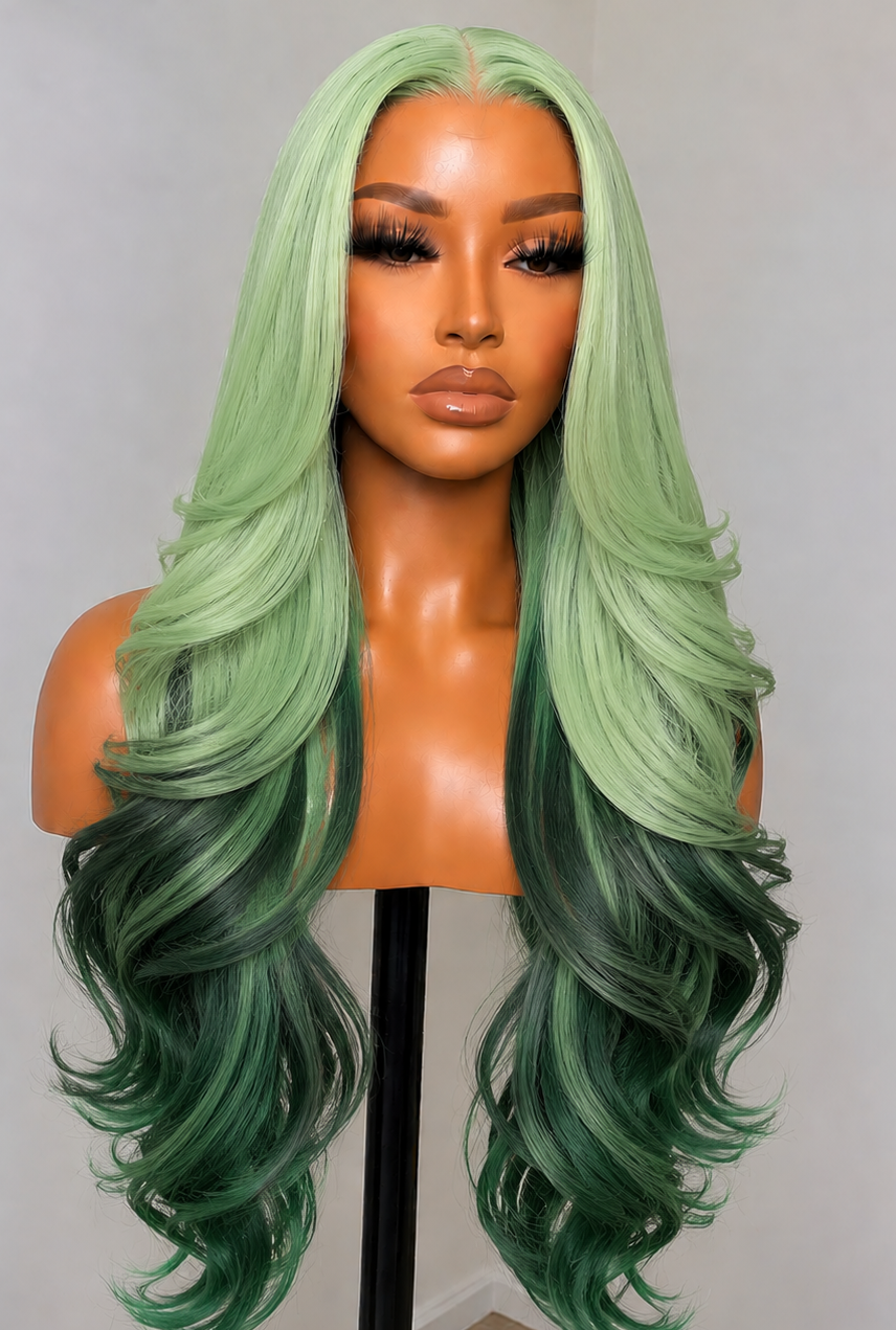 13x6 Body Wave Green Fairy Lace Front Wigs - 180% Density HD Frontal Wigs - Pre-Plucked